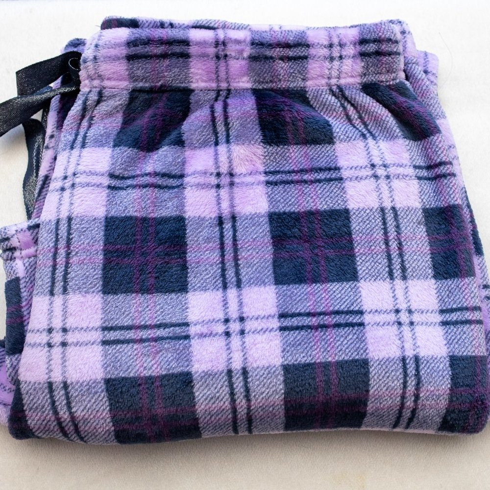 Women's Plush Pajama Pants - Purple